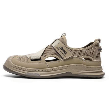 Jeep Spring Summer Autumn New Outdoor Trendy Fashion Minimalist Classic Trendy Outdoor Wading Hiking Shoes All-Scenario Sports Lightweight High-Elastic Quick-Dry Mesh Toe Cap Anti-Collision Convenient Hook-and-Loop Low-Top Water Shoes Unisex