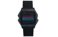 Custom Watch CASIO Mod Collection Rainbow Gradient Crystal 10-Year Battery A158WA-1 Mod - Steel Square Gradient Nylon Green Quartz Movement Nylon Band Japanese Korean Watch Unisex Black Dial Стальной маленький серебристый квадратный градиент из нейлона черного цвета