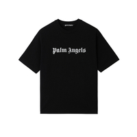PALM ANGELS SS26 American Street Classic Logo Patch Embroidery Design Relaxed High-End Fashion Trendy Light Luxury Versatile Comfortable Short-Sleeve T-Shirt Unisex черное