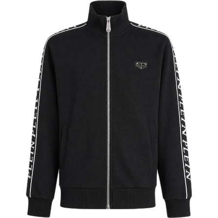 PHILIPP PLEIN FW26 Stand Collar Zip Logo Tape Long Sleeve Jacket Men's
