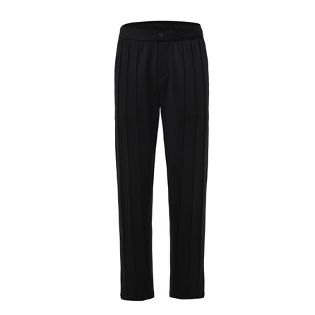 Sansheng Liubu [Moke] New Chinese Minimalist 3D Tailoring Vertical Stripe Casual Pants Unisex Black