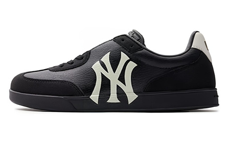 MLB Squeeze German Army Trainers Wear-Resistant Low-Top Skateboard Shoes Unisex Black
