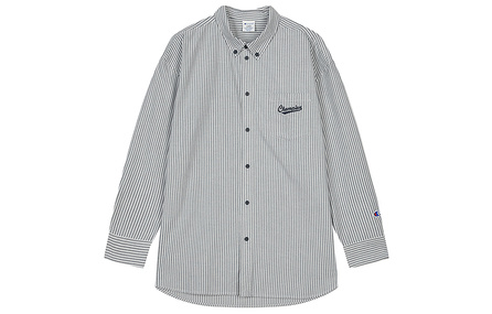 Champion SS26 CAMPUS Series Champion Fashion Versatile Trendy Casual Comfortable Stripe American Version Shirt Unisex