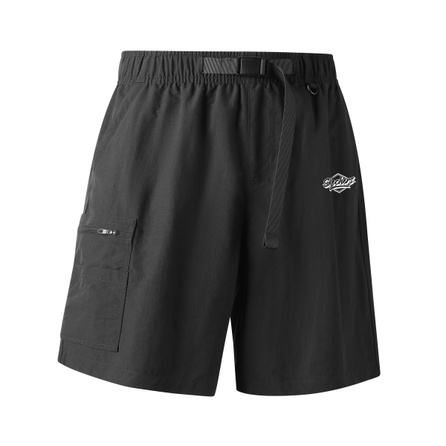 Skechers UPF40+ Sunscreen Quick-Dry Sports High-Street Retro Brand Art Letter Logo Print Design Daily Commute Outdoor Loose Adjustable Belt Lightweight Cool-Touch Versatile Multi-Color Fashion Casual Shorts Unisex