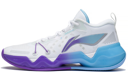 LINING Liren 2 Low Basketball Shoes Men Low-Top Standard White/Blue/Purple