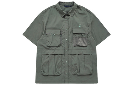 FILA FUSION Trending Street Series Jacket Men's Military Velvet Green