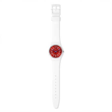SWATCH Unisex 34mm Red Watch SO28W109
