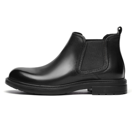 VOLO Rhino Business Casual Slip-On Short Chelsea Boots Men's Black