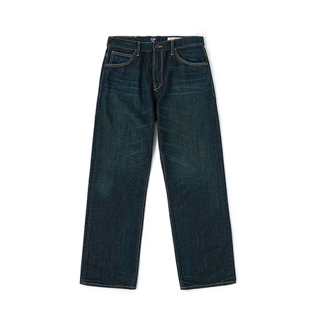 Lee FW25 Men's Comfort Straight Leg Japanese Kaihara Denim Jeans Dark Blue