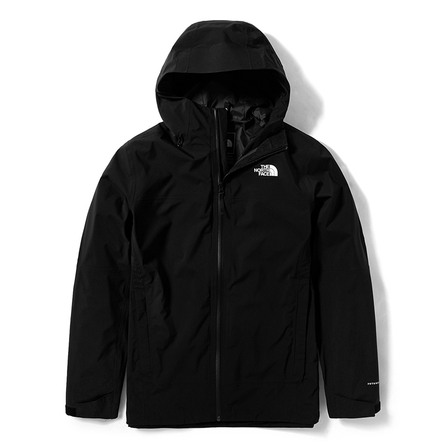 THE NORTH FACE Outdoor Casual Sports Zip Hooded Brand Logo Waterproof Breathable Windbreaker Jacket Men's Black
