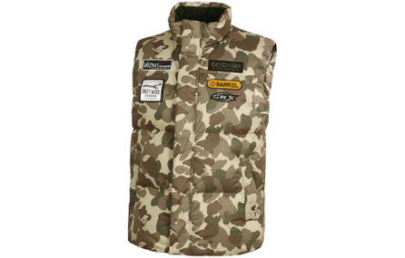 Skechers SKX Winter Performance Series Camouflage Stand Collar Woven Down Vest Men's Camo Beige