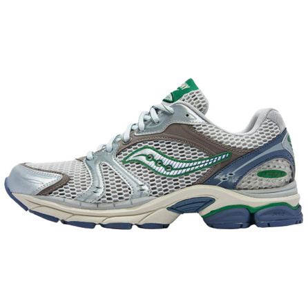Saucony ProGrid Triumph 4 Versatile Comfortable Starlight Revelation Low-Top Casual Shoes Unisex Silver Brown Green