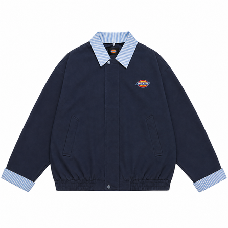 Dickies American High Street Trendy Fashion Classic Brand LOGO Print Lapel Plaid Spliced Commute Comfortable Outdoor Windproof Loose Casual Versatile Jacket Coat Men's
