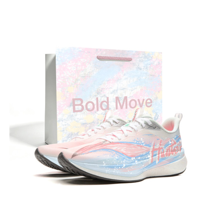[Custom Sneakers] LiNing ChiTu 9 PRO Ink-Dyed Star Ripple Gift Bag Exquisite Hand-Painted Versatile Cushioning Wear-Resistant Anti-Slip Low-Top Casual City Commute Training Running Shoes Men's Blue Pink