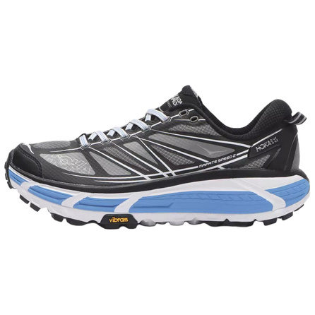 HOKA ONE ONE Mafate Speed 2 Anti Slip Wear Resistant Low Top Running Shoes Unisex Black White