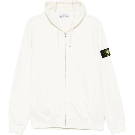 STONE ISLAND Solid Color Hooded Long Sleeve Zip Jacket Men's