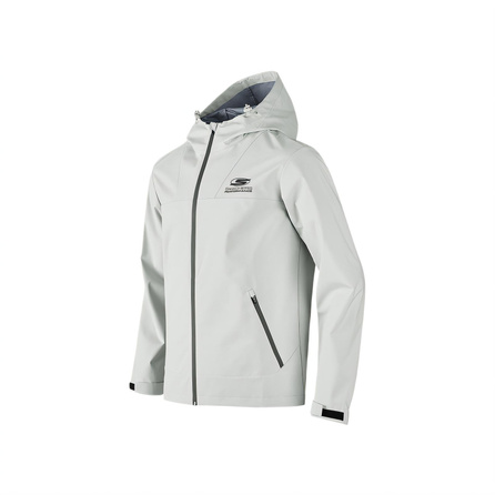 Skechers Basic Sports Series Comfort Skin-Friendly Soft Versatile Hooded Jacket Coat Men's Purple Gray