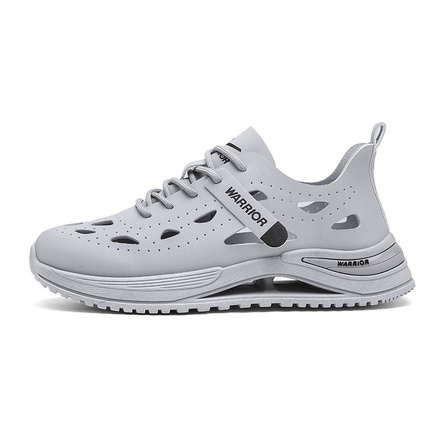 Warrior Trendy Versatile Fashion Minimalist Comfort Refreshing Outdoor Travel Wear-Resistant Breathable Height-Increasing Low-Top Casual Shoes Men's Gray