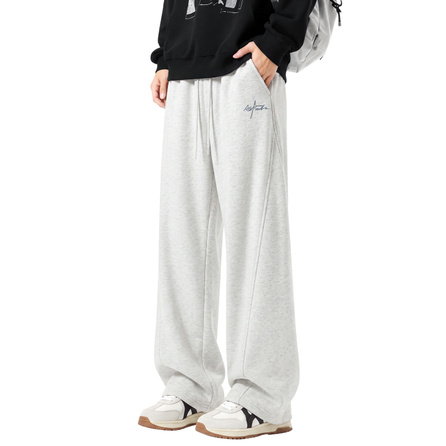 MINISO 325G Heavyweight Structured Non-Deforming Height-Enhancing Slimming Moisture-Wicking Durable Loose Curved Pants Letter Print Cleanfit Versatile Casual Pants Men's