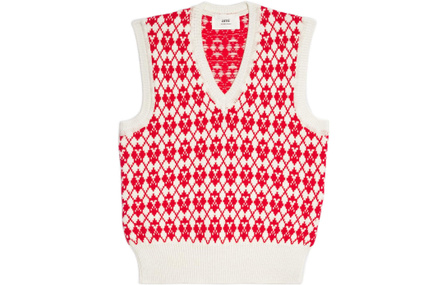 AMIPARIS Ami De Coeur Argyle Vest