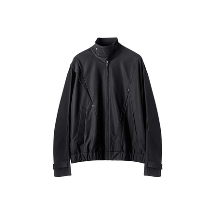 Illusionist Original Design Casual Short Windbreaker Jacket Unisex Black