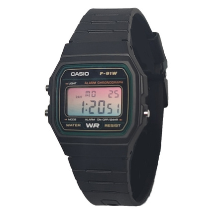 [Custom Watch] CASIO Modified F-91W-3 'Chromatic Rhythm' Quartz Watch Men's Black Dial