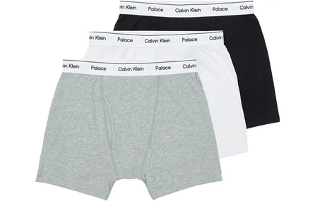 PALACE CK1 Trunks 3 Pack White/Light Grey Heather