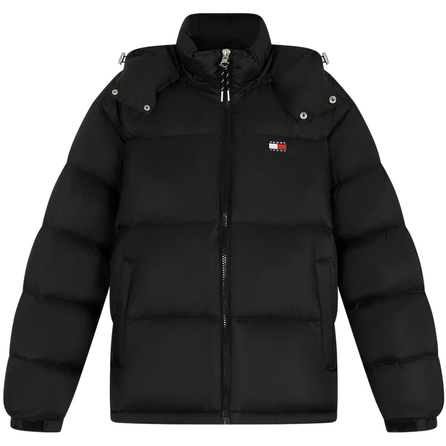 Tommy Hilfiger Water-Repellent Sporty College Style 90% Down Warm Hooded Puffer Down Jacket Men's