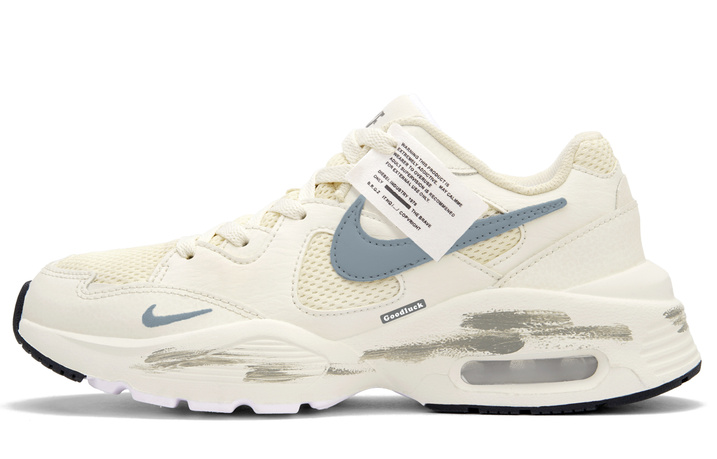 [Custom Sneakers] Nike Air Max Fusion Song of Youth Soul-Made Valentine's Day Edition Girlfriend Love Heart Love Trendy Versatile Couple Low-Top Running Shoes Unisex White