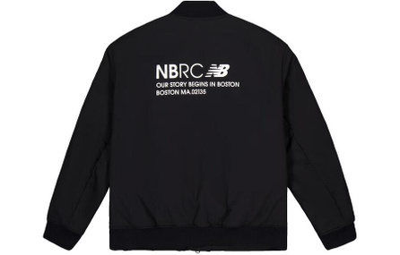 New Balance Letter Print Sport Casual Zip-Up Puffer Jacket Men's Black