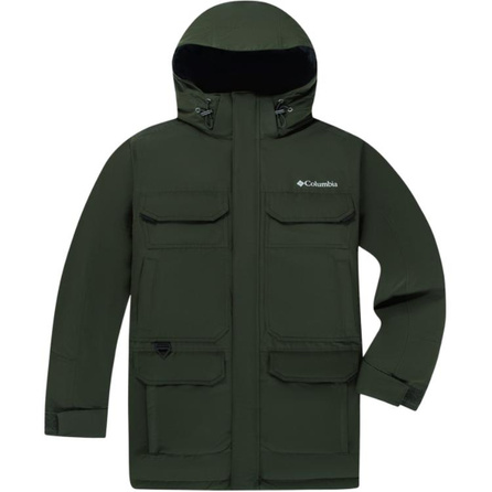 Columbia Landroamer Hooded Zipper Fashion Puffer Jacket Men's Dark Green