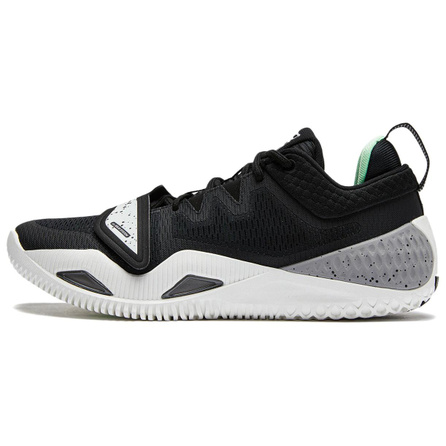 LINING Rage 2 Basketball Shoes Men Low-Top Black White