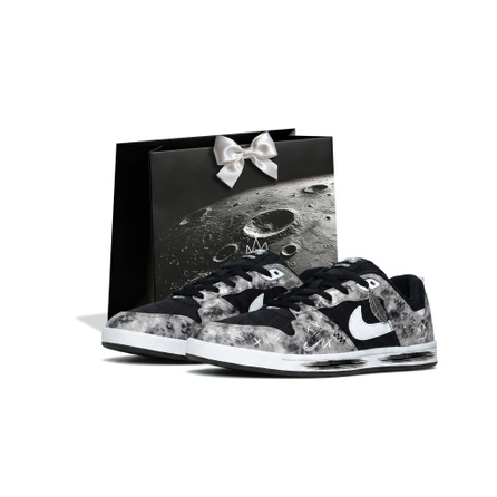 [Custom Sneakers] Nike SB Alleyoop Gift Bag Edition Interstellar Trend 2.0 Street Graffiti Commute Comfortable Durable Retro Non-Slip Low-Top Skate Shoes Men's Black