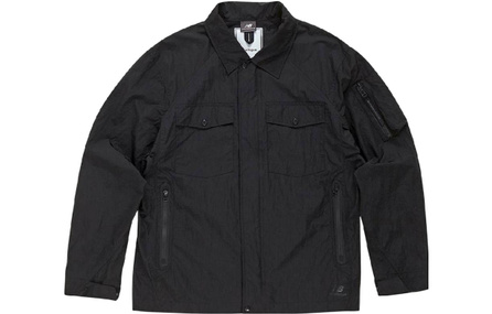 New Balance FW22 Solid Color Single-Breasted Lapel Jacket Unisex Black