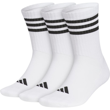 Adidas CUSHIONED CREW SOCKS Mid Calf Socks Unisex 3 Pack White/Black