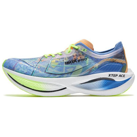 XTEP 160X 3.0 Pro Cushioning Anti-Slip And Wear-Resistant Low-Top Running Shoes Men's Blue Green Orange