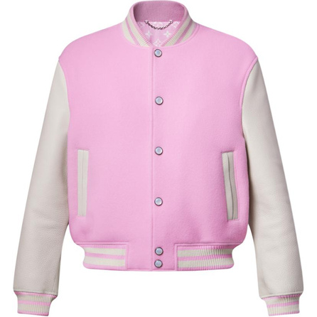 LOUIS VUITTON x Nigo Collaboration FW25 AS Signature Color-Block Single-Breasted Long Sleeve Leather Jacket Men's