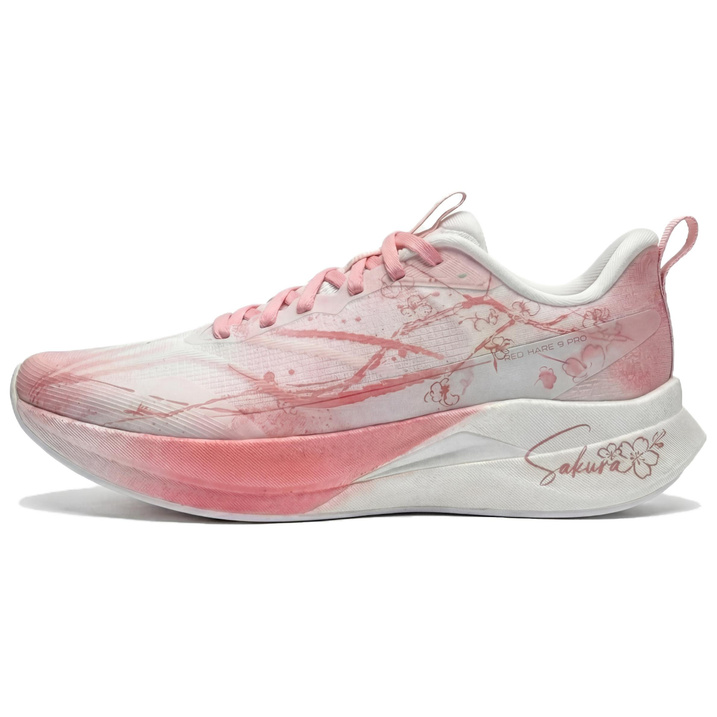 [Custom Sneakers] LiNing9 PRO Sakura Storm Fashion Comfortable Cushioning Low-Top Marathon Training Running Shoes Unisex Pink