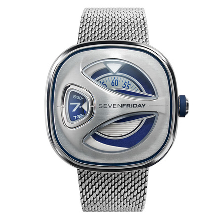 SEVENFRIDAY ME Series Automatic Mechanical Movement Men's Watch Swiss Watch Blue Dial