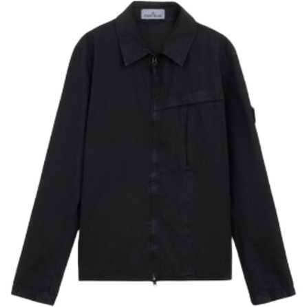 STONE ISLAND Zip-Up Long-Sleeved Shirt