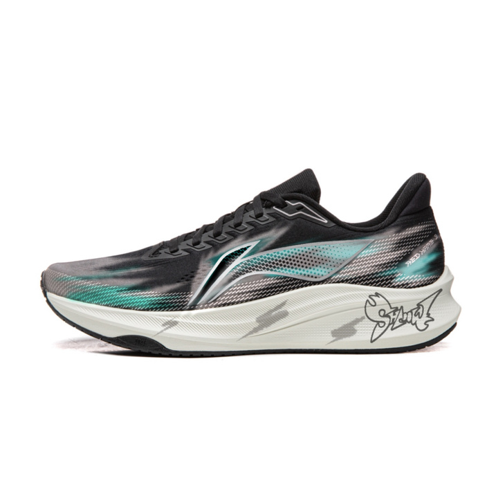 Custom Sneakers LiNing9 Cyan Shadow Comfortable Sports Textile Cushioned Energy Return Low-Top Long Distance Running Physical Test Sports Shoes Men's Black/White