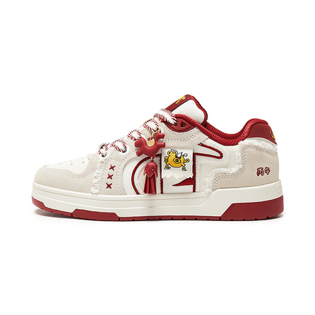 Champion Ribbon Shoes Year of the Horse Series Street Skater 1 Horse Versatile Trendy Fashion Casual Comfortable Sports Low-Top Sneakers Unisex New Year Red