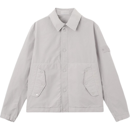 STONE ISLAND Ghost Series Solid Color Versatile Casual Raglan Sleeve Design Badge Jacket Men's