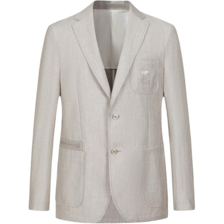 KARL LAGERFELD SS26 Commute Outdoor Premium Fashion Wool Linen Blend Long Sleeve Blazer Men's