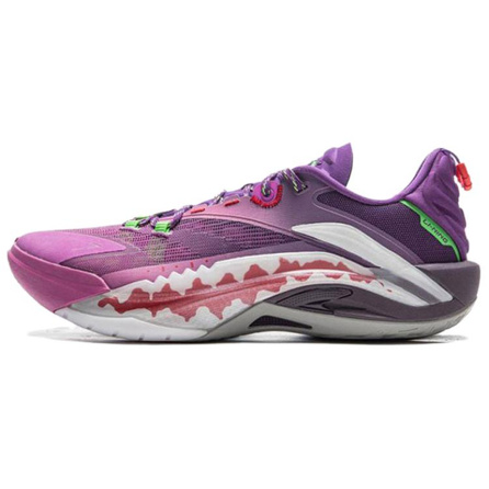 LiNing Recreational Squirt 1 SUPER Anti-Slip Wear-Resistant Low-Top Basketball Shoes Men's Purple White