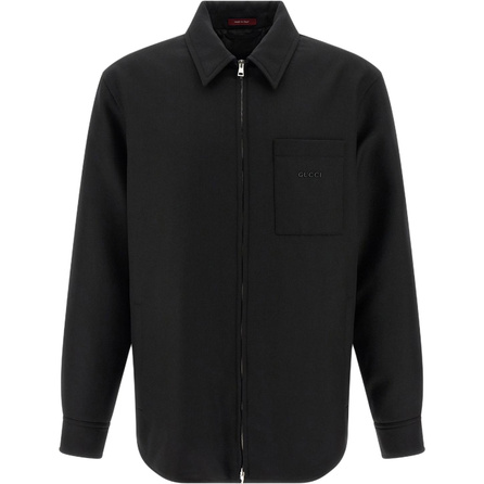 GUCCI FW25 Early Fall Collection Letter Long Sleeve Zip Jacket Coat Men's