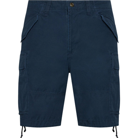 Polo Ralph Lauren SS25 Solid Color Multi-Pocket Mid-Rise Straight Leg Cargo Shorts Men's Navy Blue