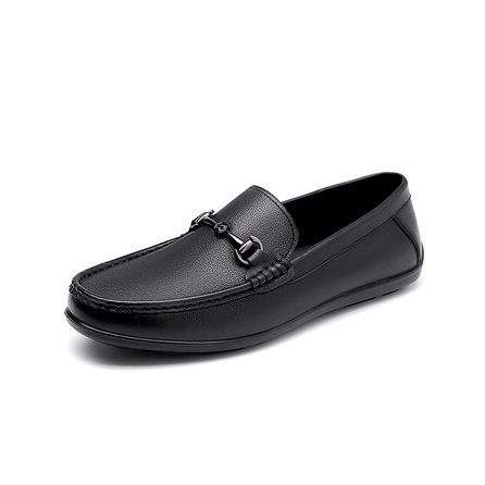 AOKANG Cowhide Leather Casual Shoes Men's Black