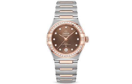 OMEGA Constellation Series Constellation Watch Automatic Mechanical Movement 50m Water Resistant Women's Watch Swiss Watch 29mm Brown Dial Stainless Steel Case Stainless Steel Bracelet