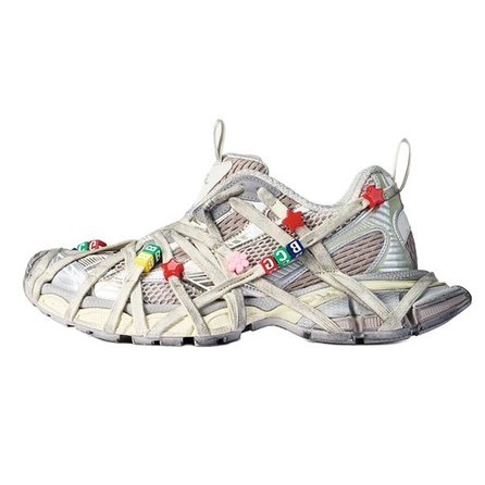 Balenciaga 3XL Extreme Lace Distressed Letter Low-Top Dad Shoes Men's Multi-Color
